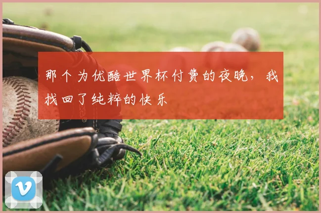 那个为优酷世界杯付费的夜晚,我找回了纯粹的快乐